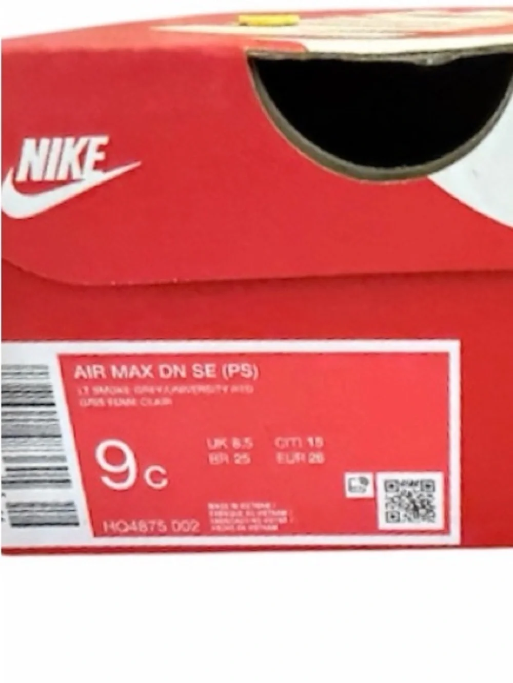 Nike Kids White & Gray Sneakers with Red Accents